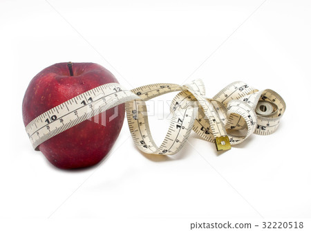 Red Apple And Measure Tape. Red Apple And Measure Tape. 32220518
