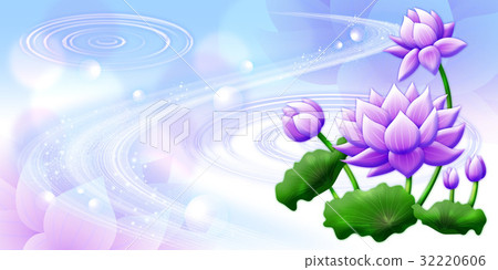 紫色蓮花例證和白色背景 32220606