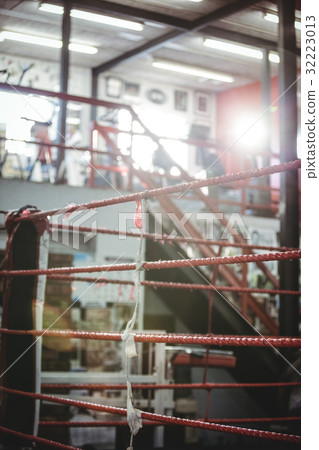 Boxing ring in fitness studio Boxing ring in fitness studio 32223013