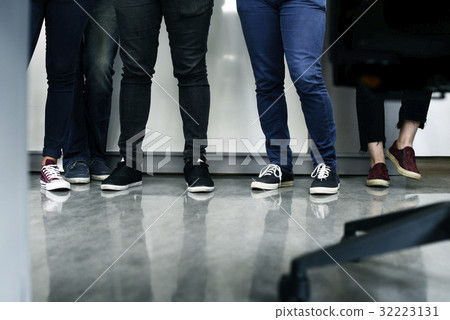 Lower body group of people teamwork Lower body group of people teamwork 32223131