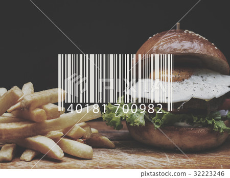 Barcode Line Number Code Banner Vector Barcode Line Number Code Banner Vector 32223246