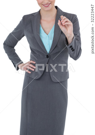 Businesswoman using digital screen Businesswoman using digital screen 32223447