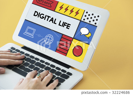 Digital Life Modern Technology Concept Digital Life Modern Technology Concept 32224686