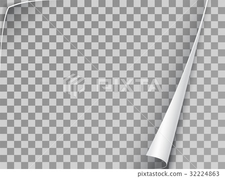 Curled corner of paper 32224863