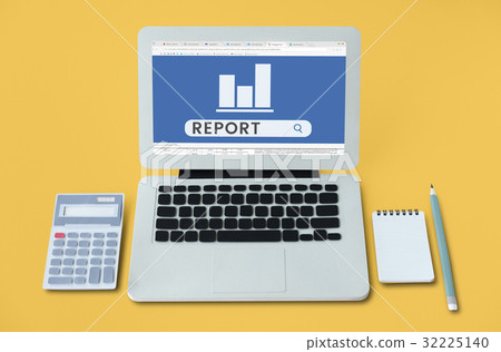 Illustration of business chart report Illustration of business chart report 32225140