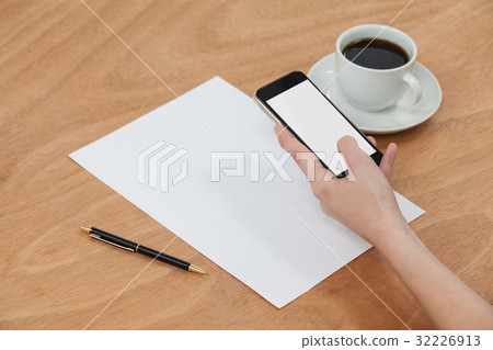 Hands using mobile phone Hands using mobile phone 32226913