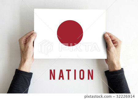 Hands holding banner network graphic overlay Hands holding banner network graphic overlay 32226914