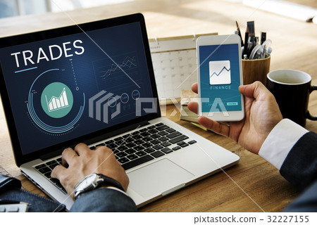 Stock Market Trading Investment Venture Economics Analysis Chart Graph 32227155