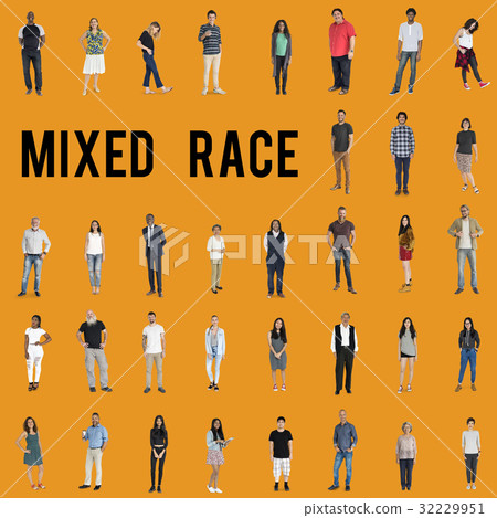 Various of diversity people full body standing with smiling on background 32229951
