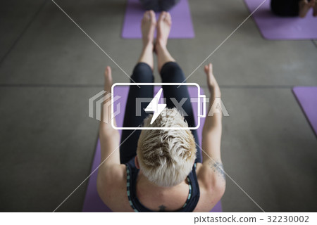 Battery Power Emblem Icon Banner Graphic Battery Power Emblem Icon Banner Graphic 32230002