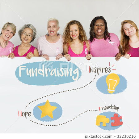 Group of women fundraising donate for charity 32230210