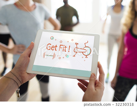 Fitness Barbell Bike Equipment Icon 32230318