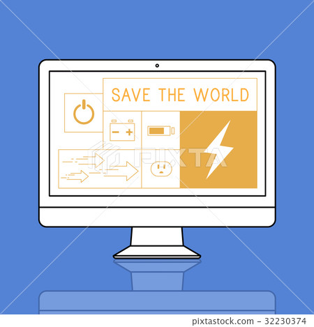 Illustration of energy saving sustainability... - Stock Illustration ...