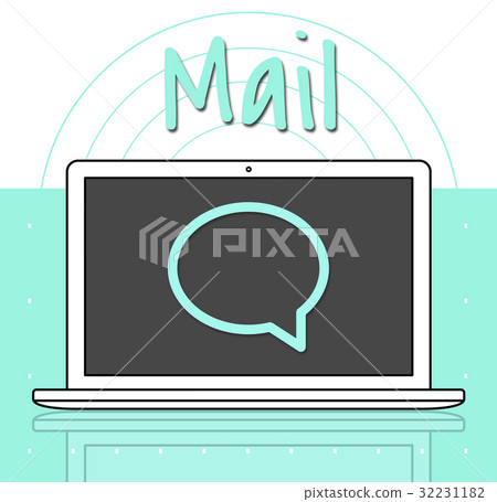 Hello Hi Mail Message Post Text Me - Stock Illustration [32231182] - PIXTA