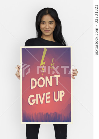 People holding aspiration word quote banner board People holding aspiration word quote banner board 32231323
