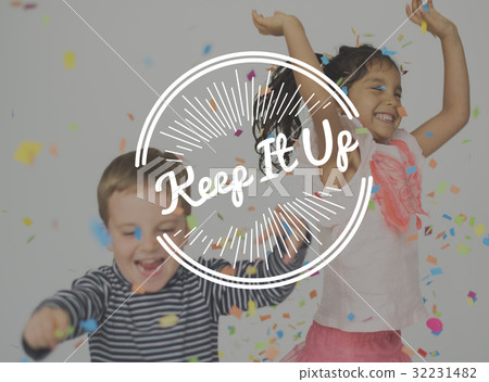 Keep It Up Word Stamp Banner Graphic Kdis Background 32231482