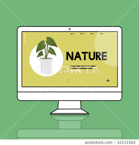 Computer with environmental graphic screen 32231882