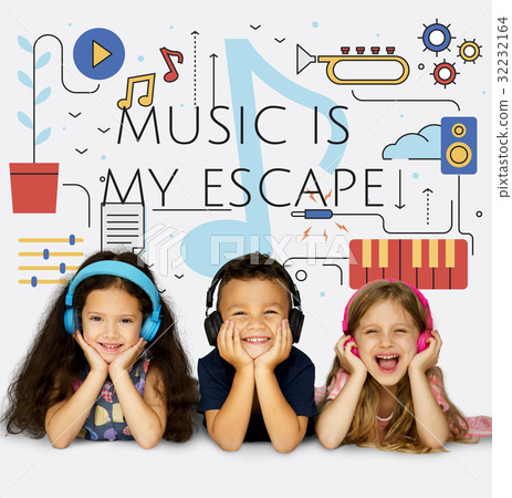 Music Taste Passion Lifestyle Word Graphic 32232164