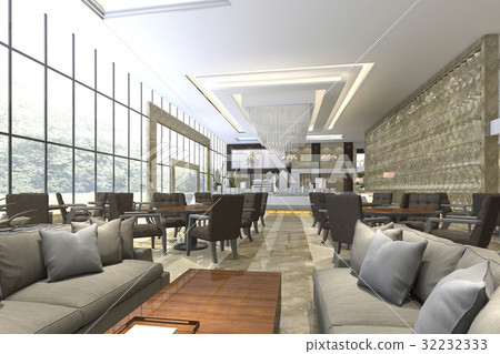 luxury hotel reception and lounge restaurant luxury hotel reception and lounge restaurant 32232333