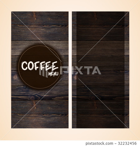 Vector restaurant menu design on wooden background - Stock Illustration ...