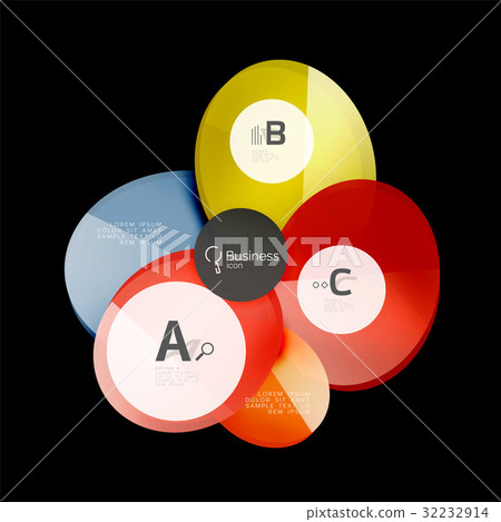 Glass circles on black 32232914