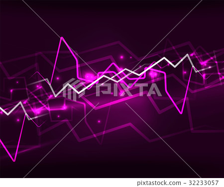 Neon lightning vector background 32233057