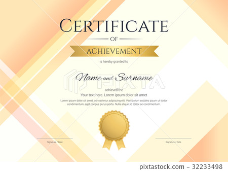 Modern certificate of achievement template 32233498