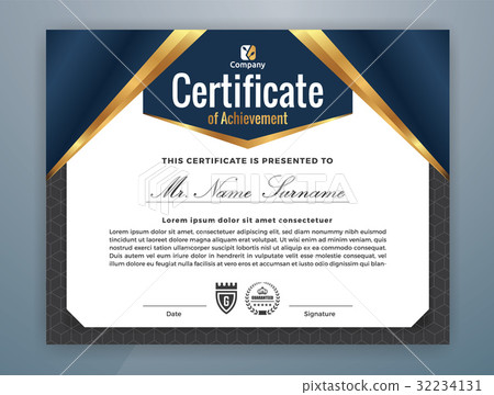 Modern Professional Certificate Template - Stock Illustration [32234131 ...