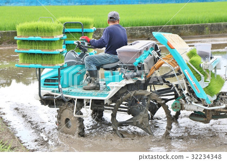 Rice planting machine turn 32234348