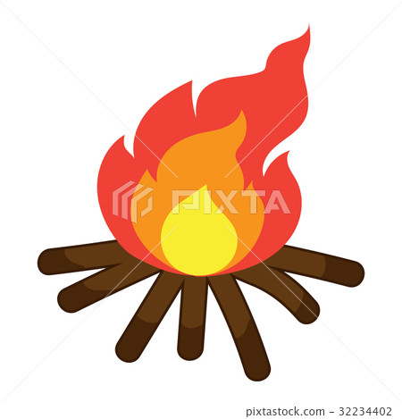 campfire isolated illustration on white background campfire isolated illustration on white background 32234402