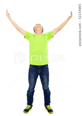 young man open arms young man open arms 32234965
