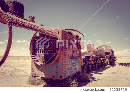 Train cemetery in Uyuni, Bolivia 32235739