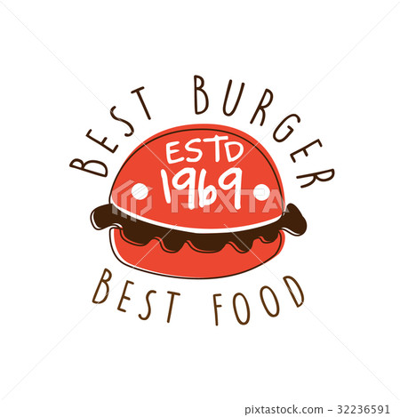 Best burger, best food estd 1969 logo template 32236591