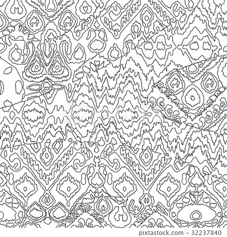 Ethnic bohemian arabesque pattern. Zigzag Ethnic bohemian arabesque pattern. Zigzag 32237840
