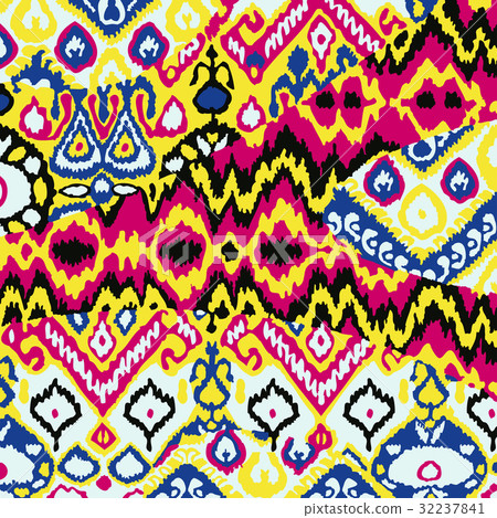 Ethnic bohemian arabesque pattern. Zigzag Ethnic bohemian arabesque pattern. Zigzag 32237841