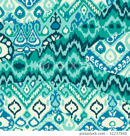 Ethnic bohemian arabesque pattern. Zigzag Ethnic bohemian arabesque pattern. Zigzag 32237848