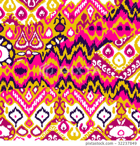 Ethnic bohemian arabesque pattern. Zigzag Ethnic bohemian arabesque pattern. Zigzag 32237849