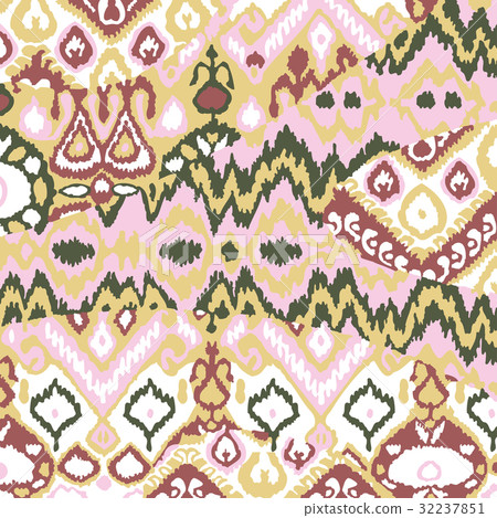 Ethnic bohemian arabesque pattern. Zigzag Ethnic bohemian arabesque pattern. Zigzag 32237851
