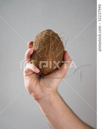 hand holding Coconut hand holding Coconut 32237940