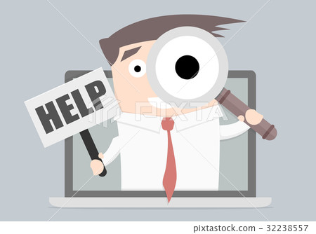 Businessman Help Laptop 32238557