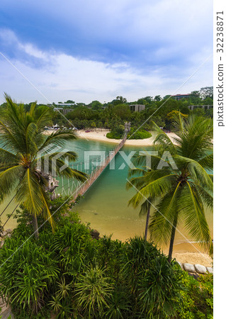 Bridge to Palawan island in Sentosa Singapore 32238871