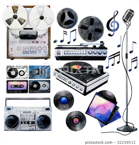 Watercolor musical devices 32239511