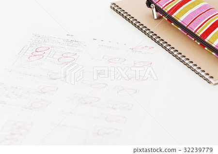 Educational learning test 100 points perfect cram school pencil notebook study writing instruments stationery 32239779