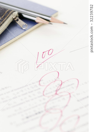Educational learning test 100 points perfect cram school pencil notebook study writing instruments stationery 32239782