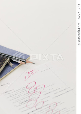 Educational learning test 100 points perfect cram school pencil notebook study writing instruments stationery 32239783