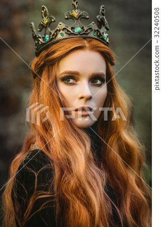 Ginger queen near the castle 32240508