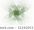 3D rendering with green flower with petals 32242053