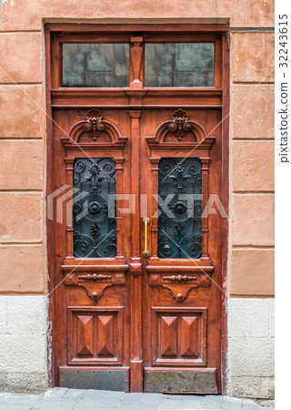 Old wooden door Old wooden door 32243615
