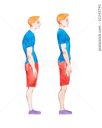 Watercolor illustration of people with right and 32243741