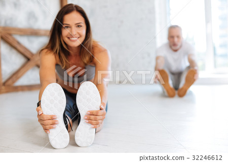 Flexible female doing stretching exercises 32246612
